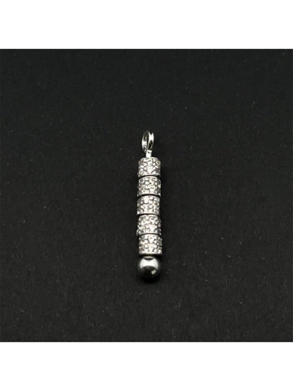 925 Sterling Silver Interchangeable Modular Add On Pendant CZ Tiny Tube Beads Bu